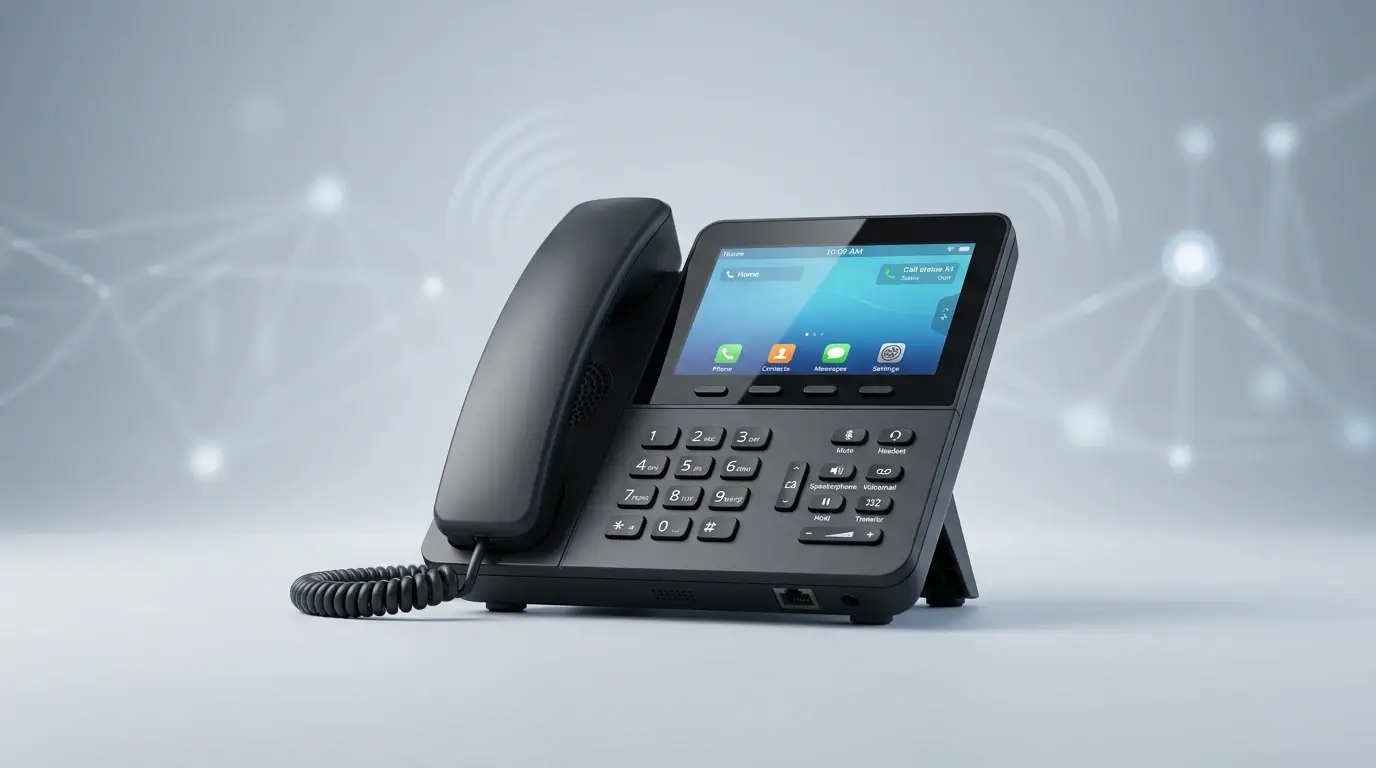 Modern IP phone system improving business communication and remote collaboration